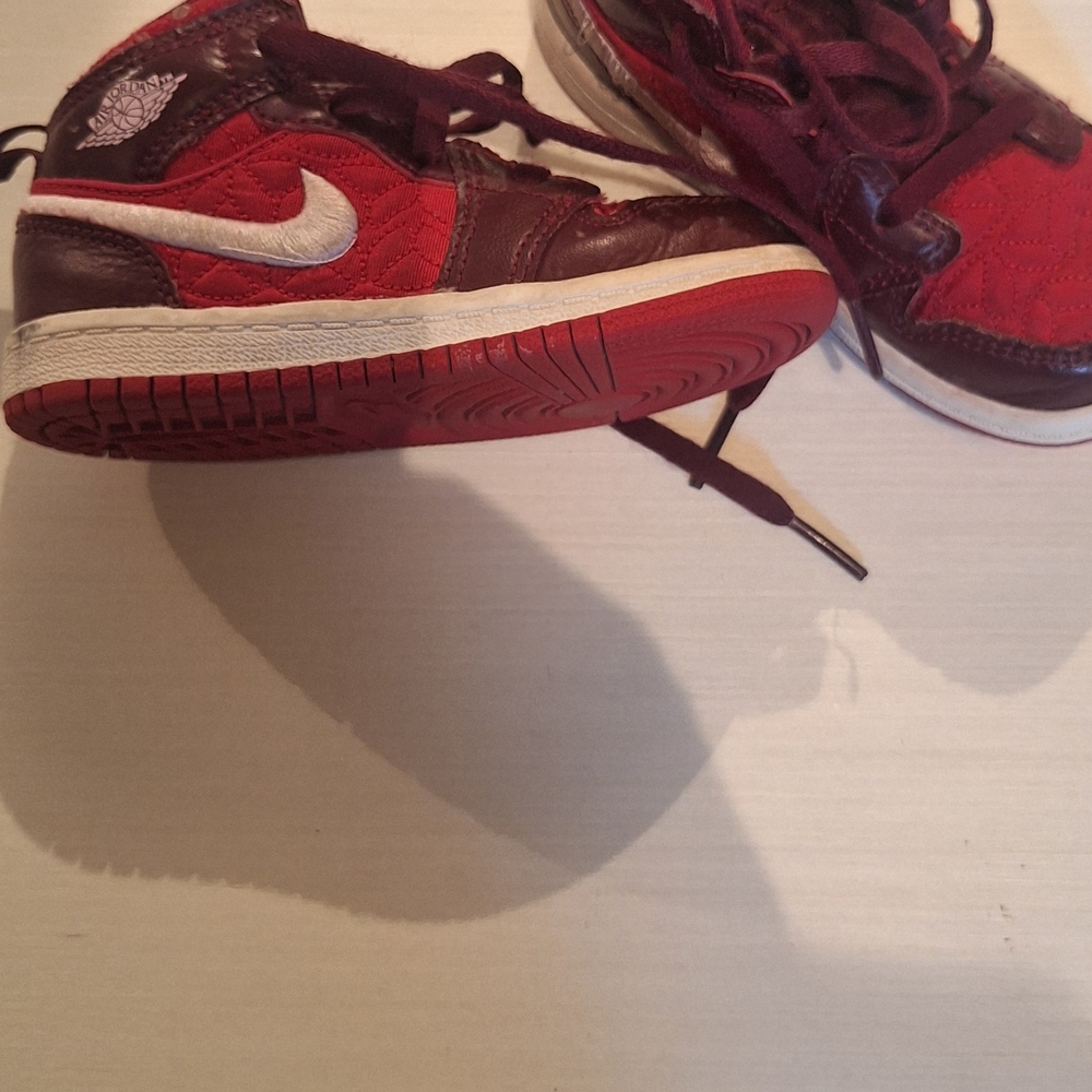 Jordan Kids Red and Brown Sneakers